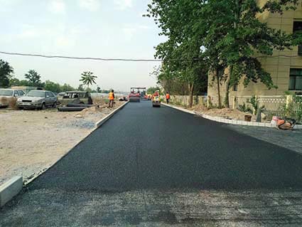 黑色沥青路面施工翻新工程